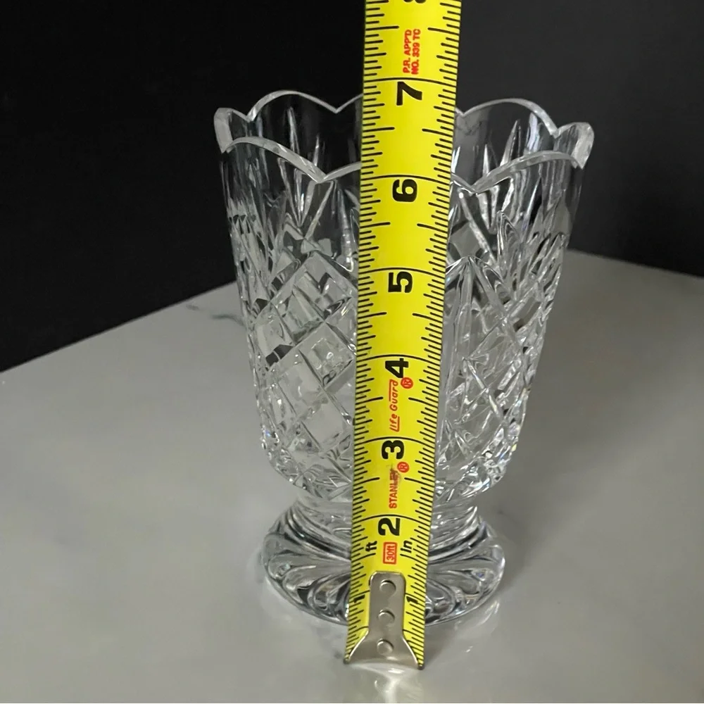 Footed Scalloped Vase - Kilbarry by Waterford Crystal